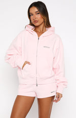 Test Drive Boxy Zip Front Hoodie Icy Pink | White Fox Boutique US