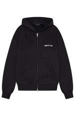 Test Drive Boxy Zip Front Hoodie Black | White Fox Boutique US