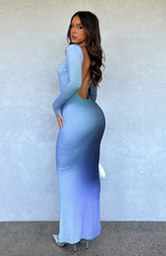 Say It Right Long Sleeve Maxi Dress Ocean
