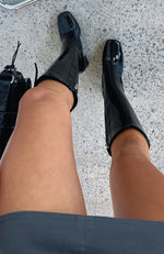 Scarlett Knee High Boots Black Smooth