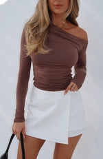 Secret Hiding Place Mini Skort White