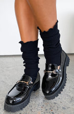 Set In Stone Leg Warmers Black