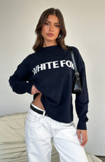 Set Me Free Knit Sweater Navy