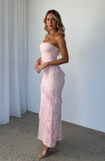 She's A Masterpiece Lace Maxi Dress Pink