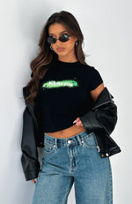 She's Unstoppable Baby Tee Black