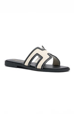 Sophia Canvas Sandals Black/Natural