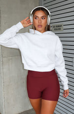 So Much More Cropped Hoodie Grey Marle