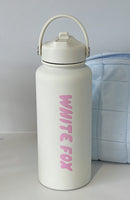 Staying Hydrated Drink Bottle Off 1L White/Pink