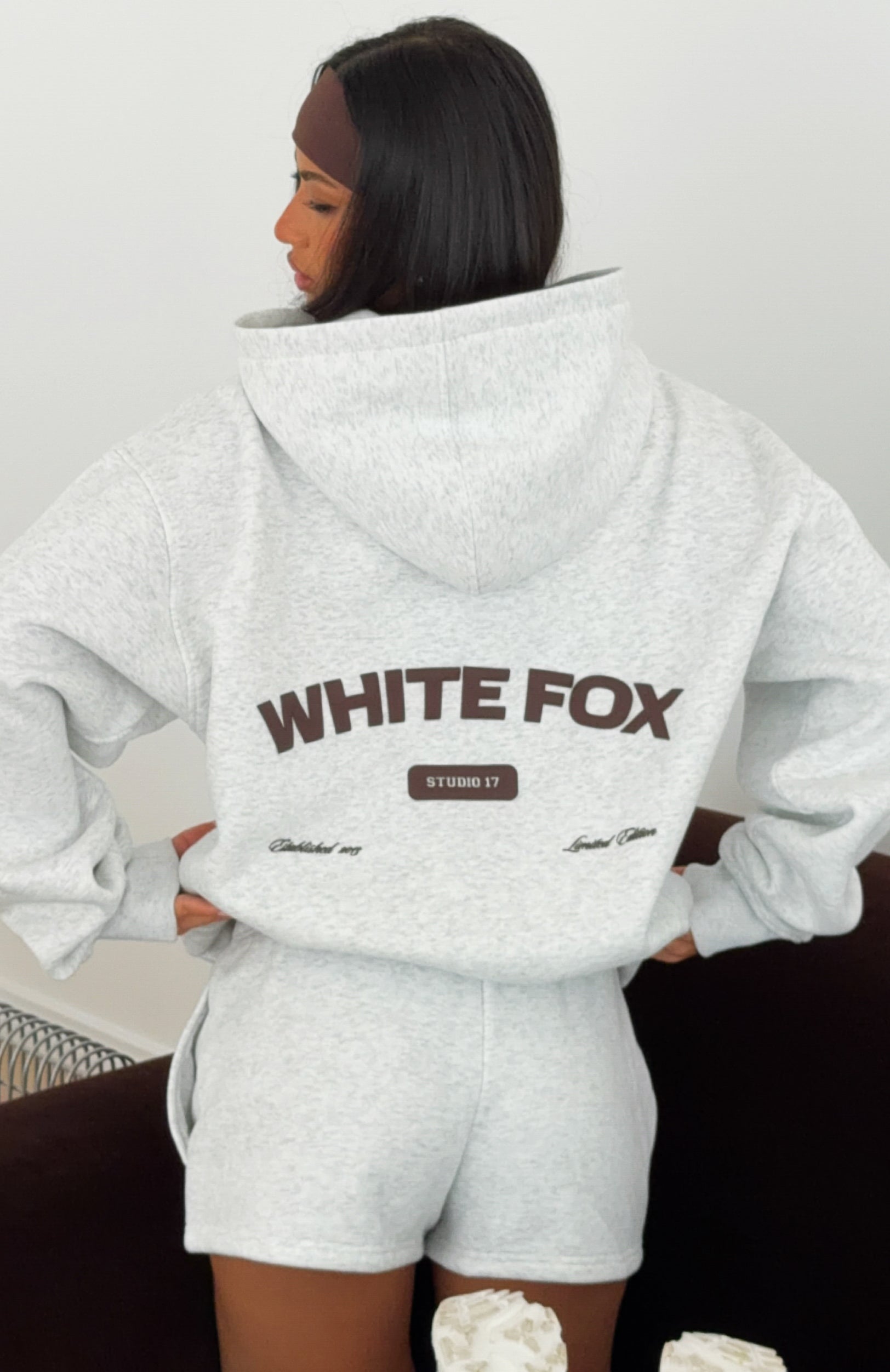 Studio 17 Raven Oversized Hoodie Grey Marle | White Fox Boutique US