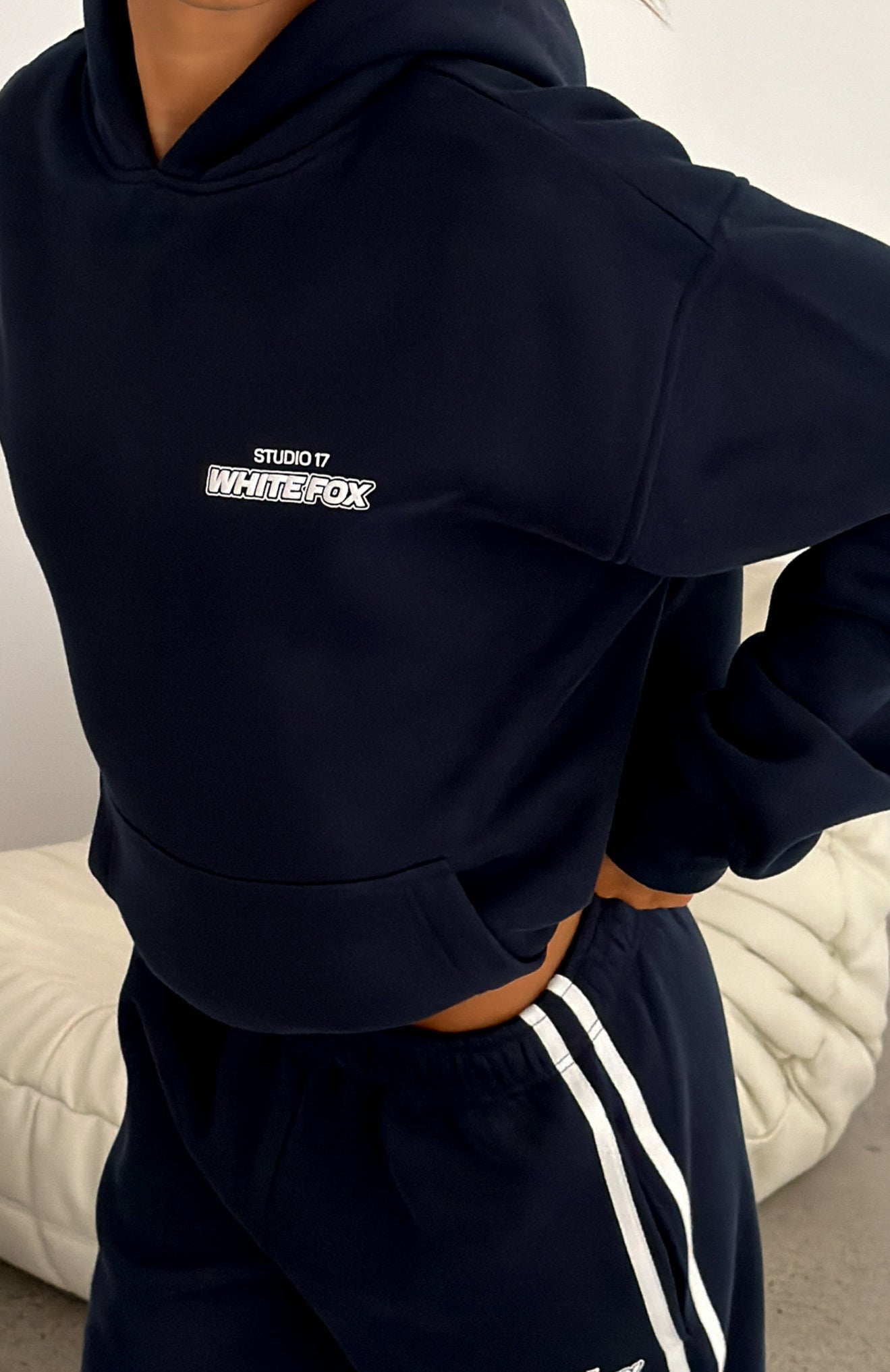 Studio 17 Spencer Oversized Hoodie Navy | White Fox Boutique US