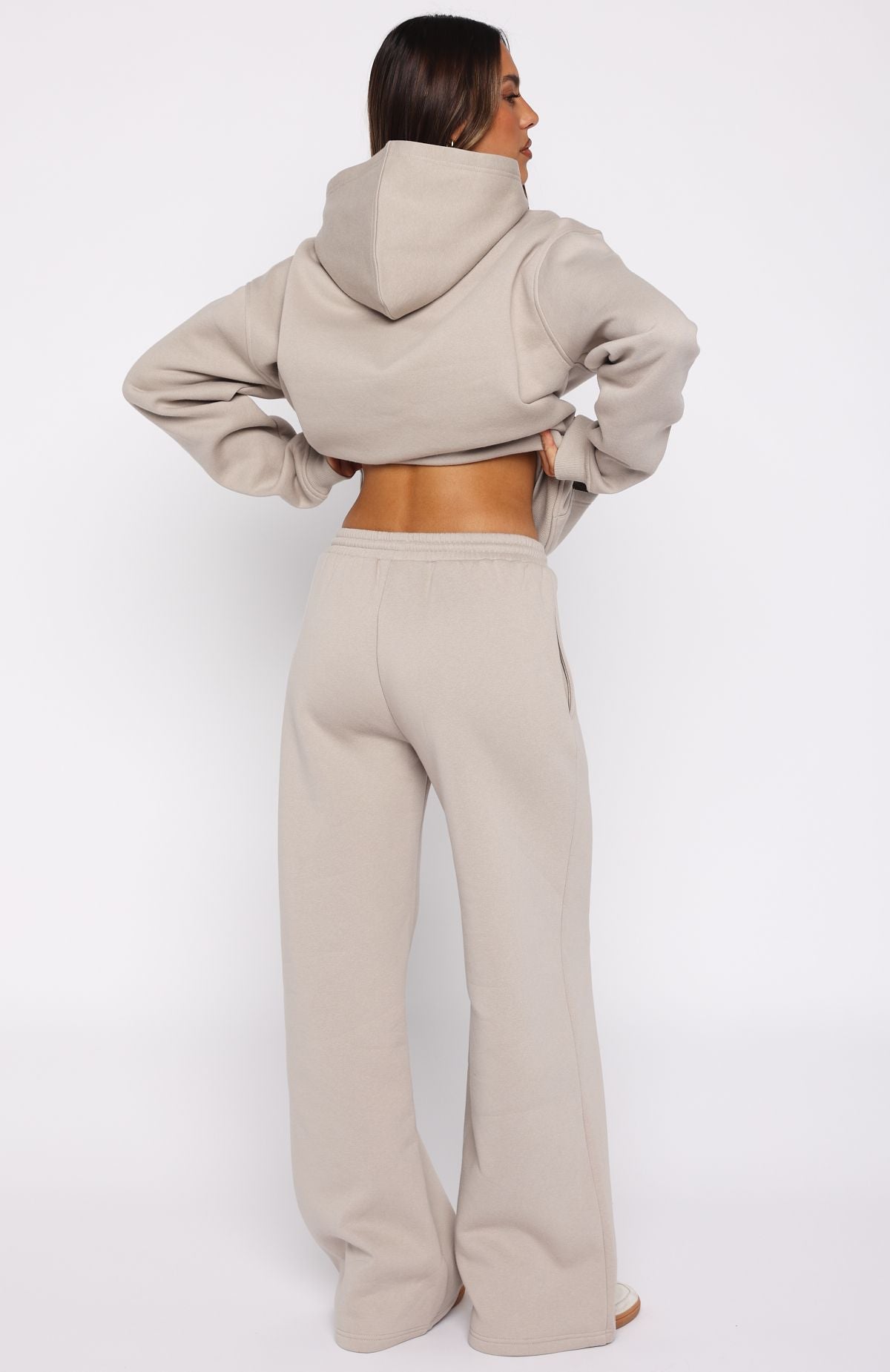From The Archives Kenzie Wide Leg Sweatpants Moon | White Fox