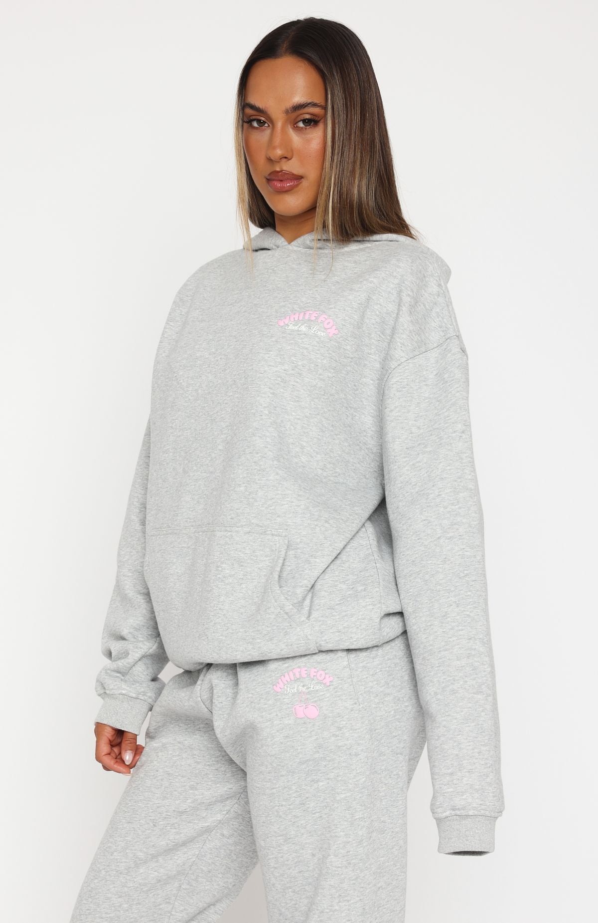 Love Me Tender Oversized Hoodie Dark Grey Marle | White Fox Boutique US