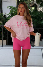 Take The Shot Oversized Tee Pink