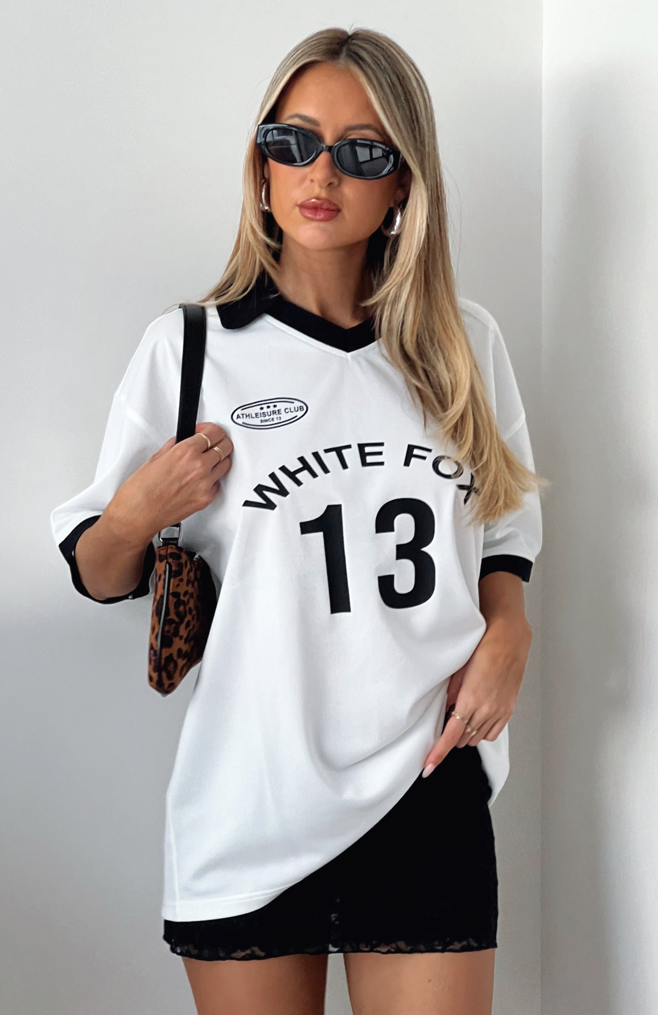 Take The Chance Oversized Jersey White White Fox Boutique US