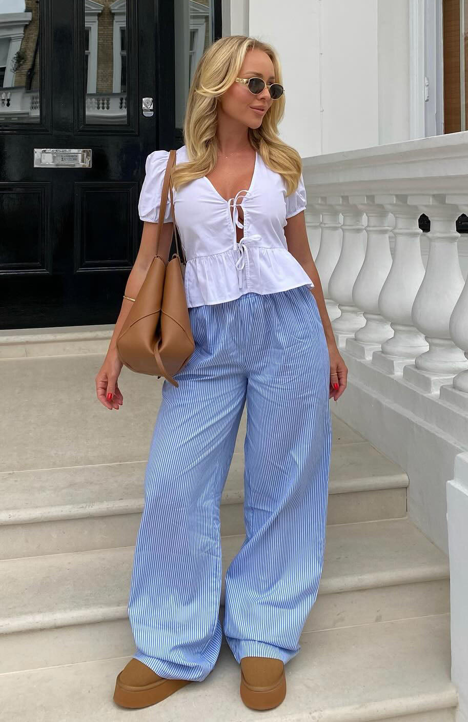 Always About Us Stripe Pants Light Blue Always About Us Stripe Pants Light Blue