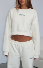 Trading Places Cropped Sweater Cream