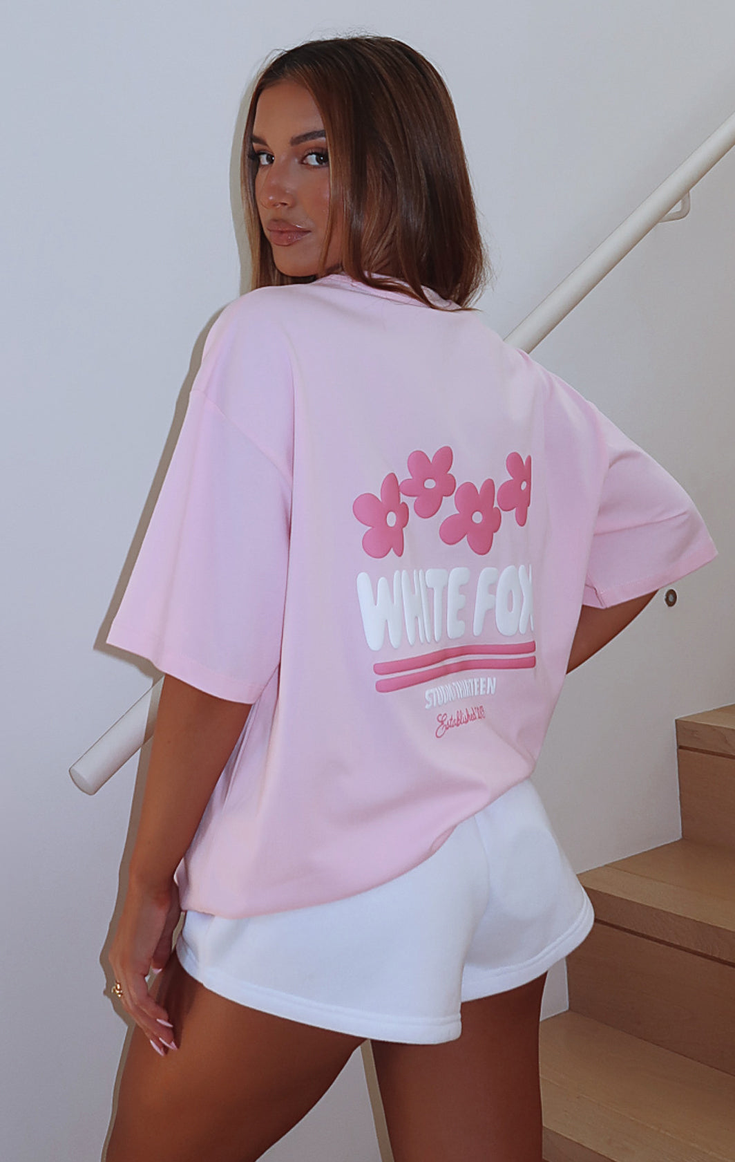 Tropic Time Oversized Tee Pink | White Fox Boutique US