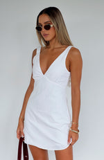 Turn The Heat Up Mini Dress White