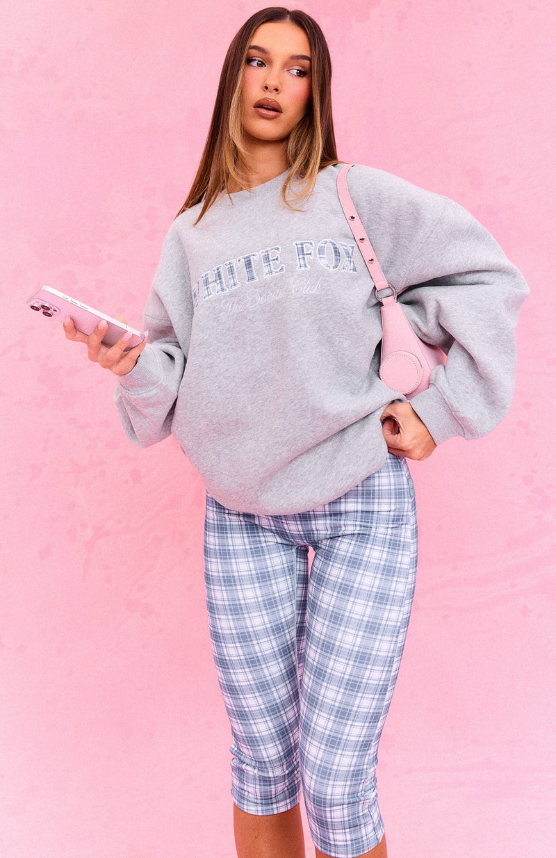 The Social Club Mirabelle Oversized Drop Shoulder Sweater Dark Grey Marle