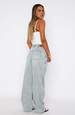 Willow Mid Rise Wide Leg Jeans Light Blue Acid Wash