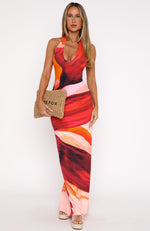 Kiwi Kisses Maxi Dress Sunset Petal