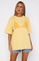 Running Out Of Time Oversized Tee Mustard