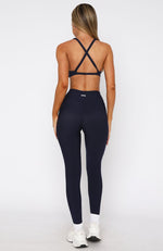 Ready Set Go Cross Front Leggings Navy