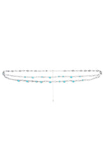 Valda Body Chain Silver/Turquoise