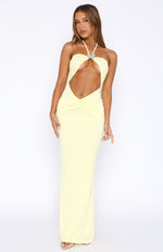 Don't Take Too Long Maxi Dress Lemon | White Fox Boutique US Don't Take Too Long Maxi Dress Lemon | White Fox Boutique US