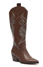 Western Cowboy Boots Chocolate