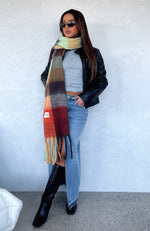 Winter Warmth Oversized Scarf Rust