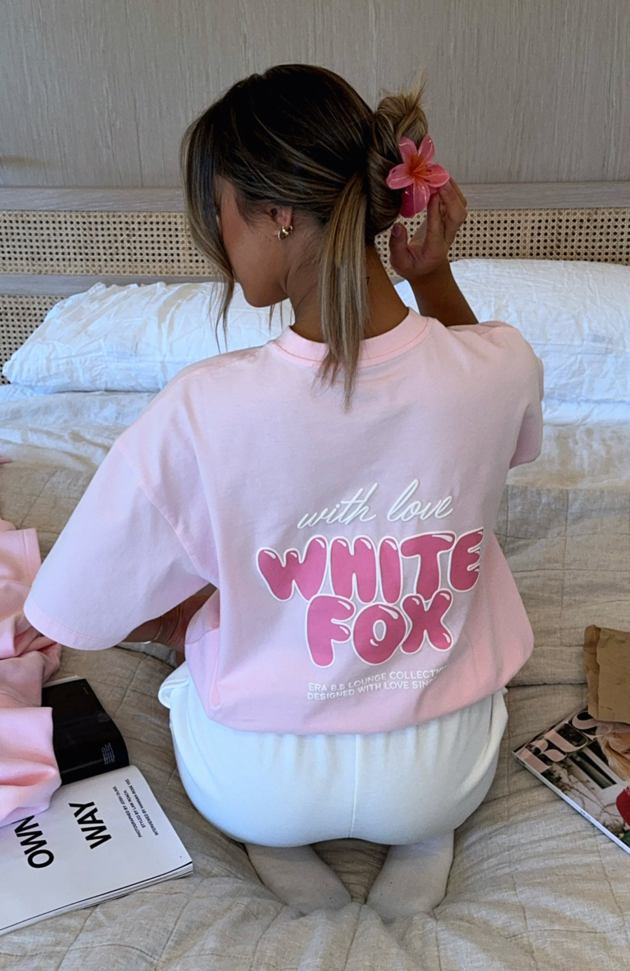 With Love Always Oversized Tee Baby Pink | White Fox Boutique US