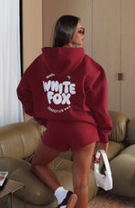 With Love For You Oversized Hoodie Burgundy