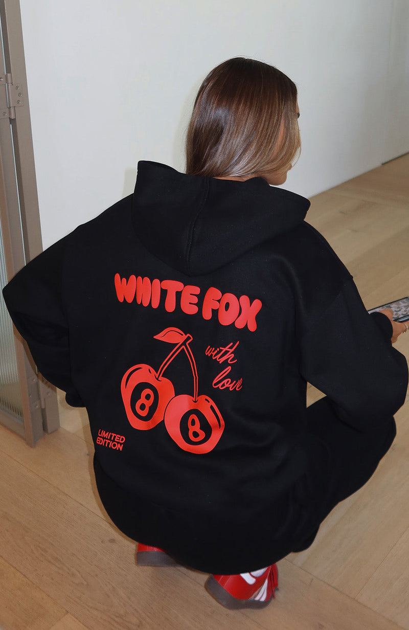 With Love In The Moment Oversized Hoodie Black
