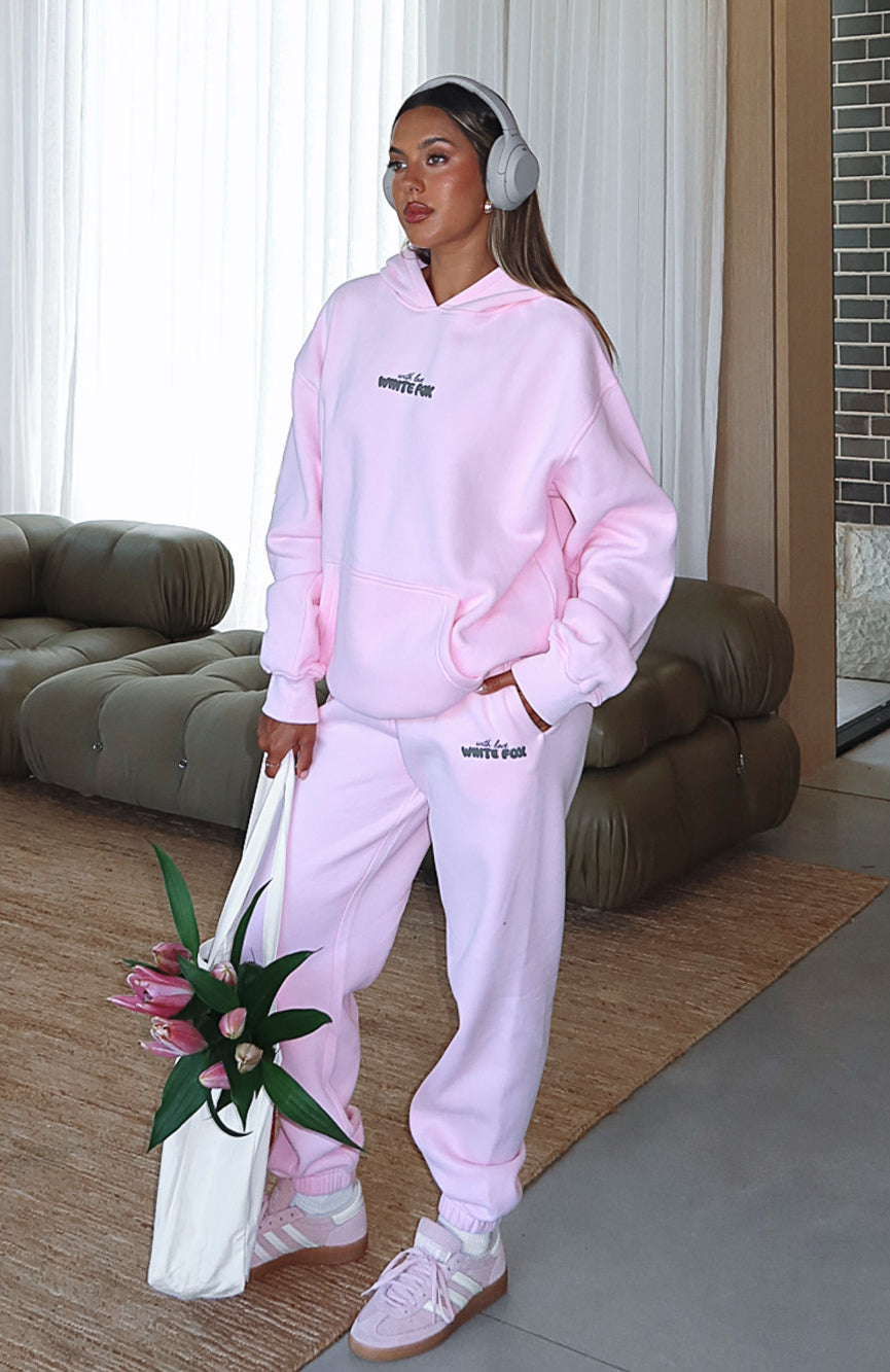 With Love In The Moment Sweatpants Pink | White Fox Boutique US