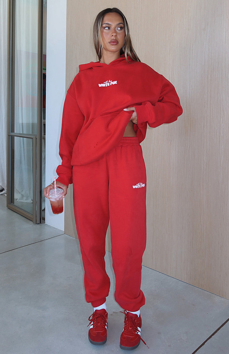 With Love In The Moment Sweatpants Red