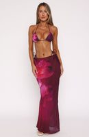 Luminous Maxi Skirt Berry Lush