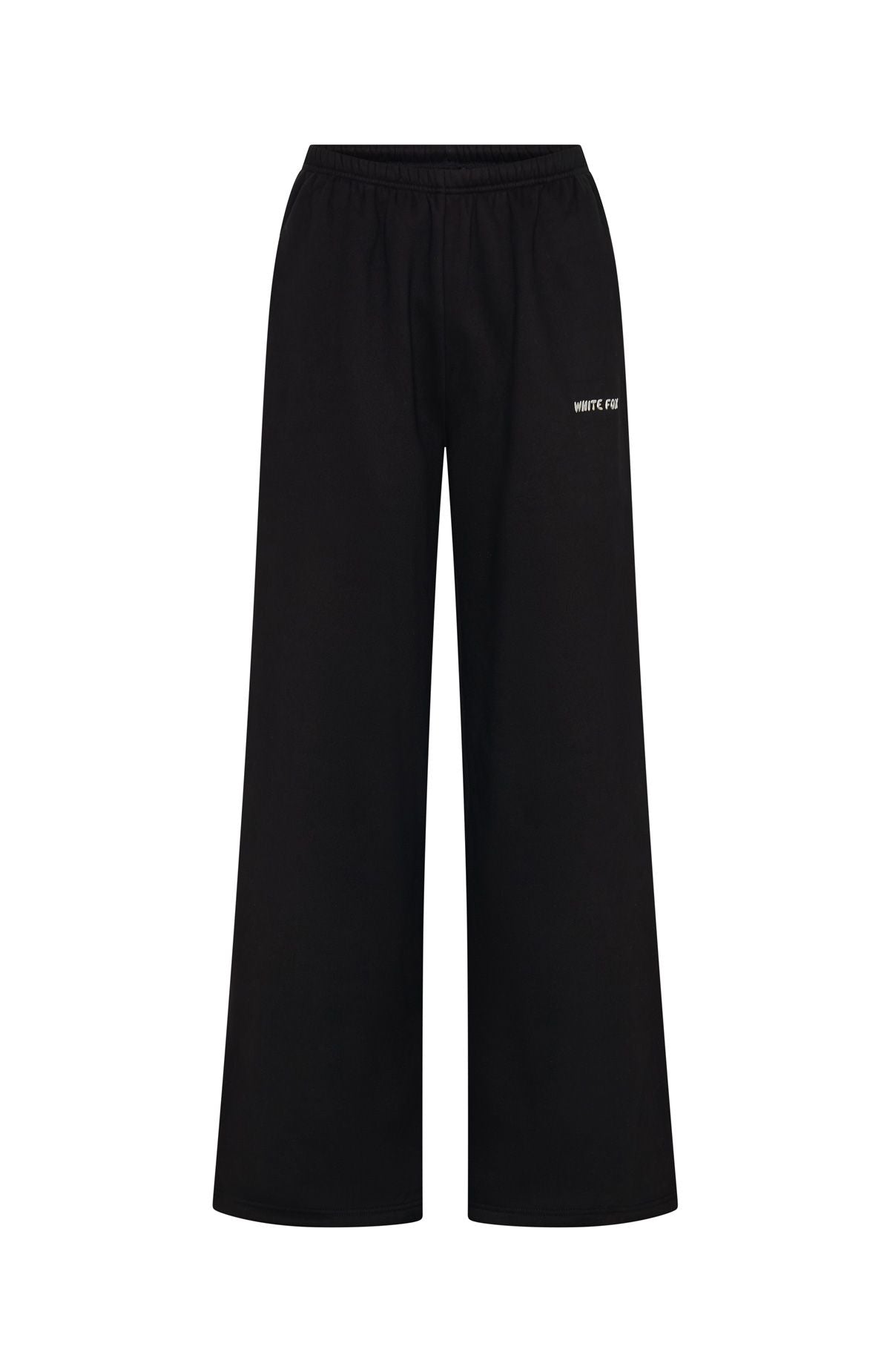 Test Drive Wide Leg Sweatpants Black | White Fox Boutique US