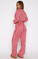 Dreamland Long Sleeve Pyjama Set Candy Stripe