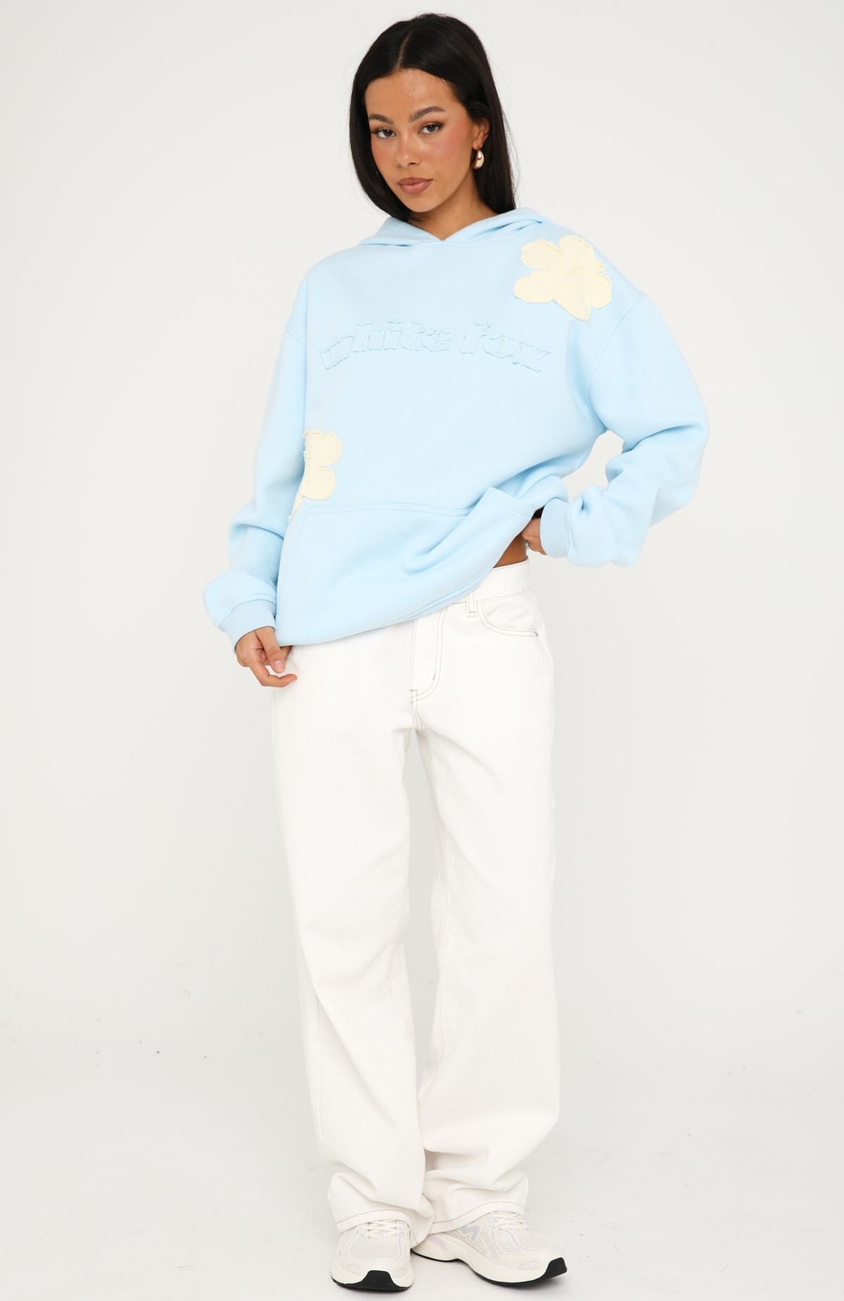 Sunkissed Bloom Oversized Hoodie Blue | White Fox Boutique US