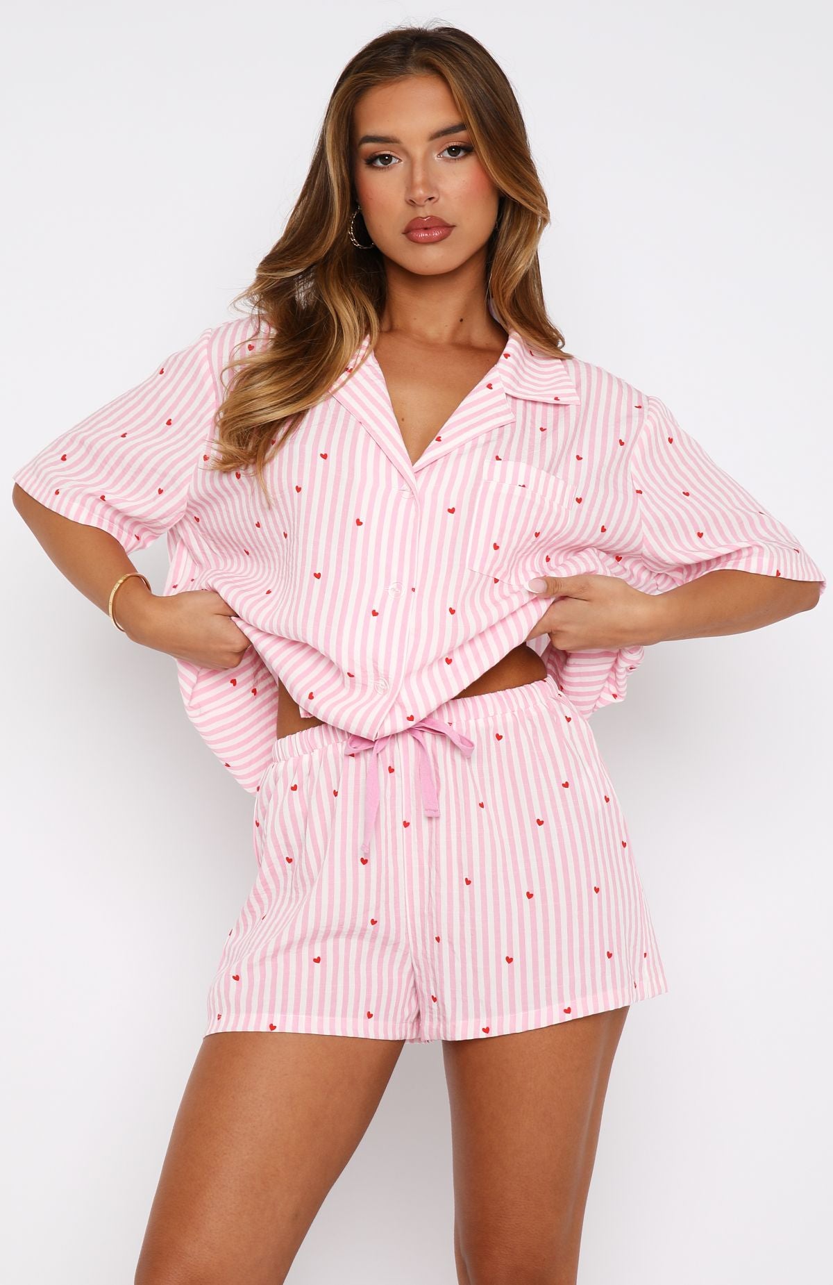 Offline Pyjama Set Pink Sweetheart | White Fox Boutique US