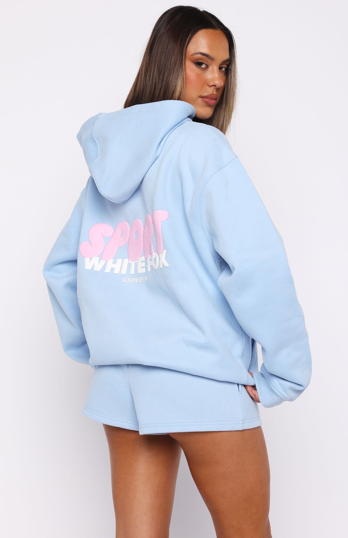 Club 14 Peyton Oversized Hoodie Blue | White Fox Boutique US