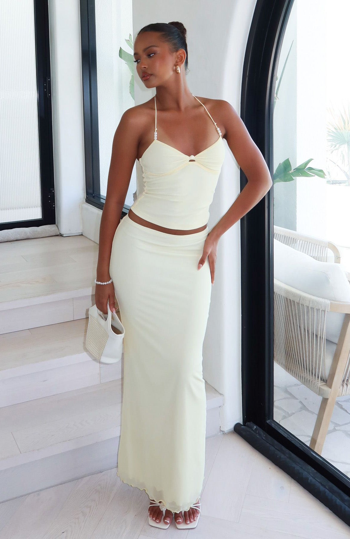 Lemon Squeeze Halter Top Lemon | White Fox Boutique US