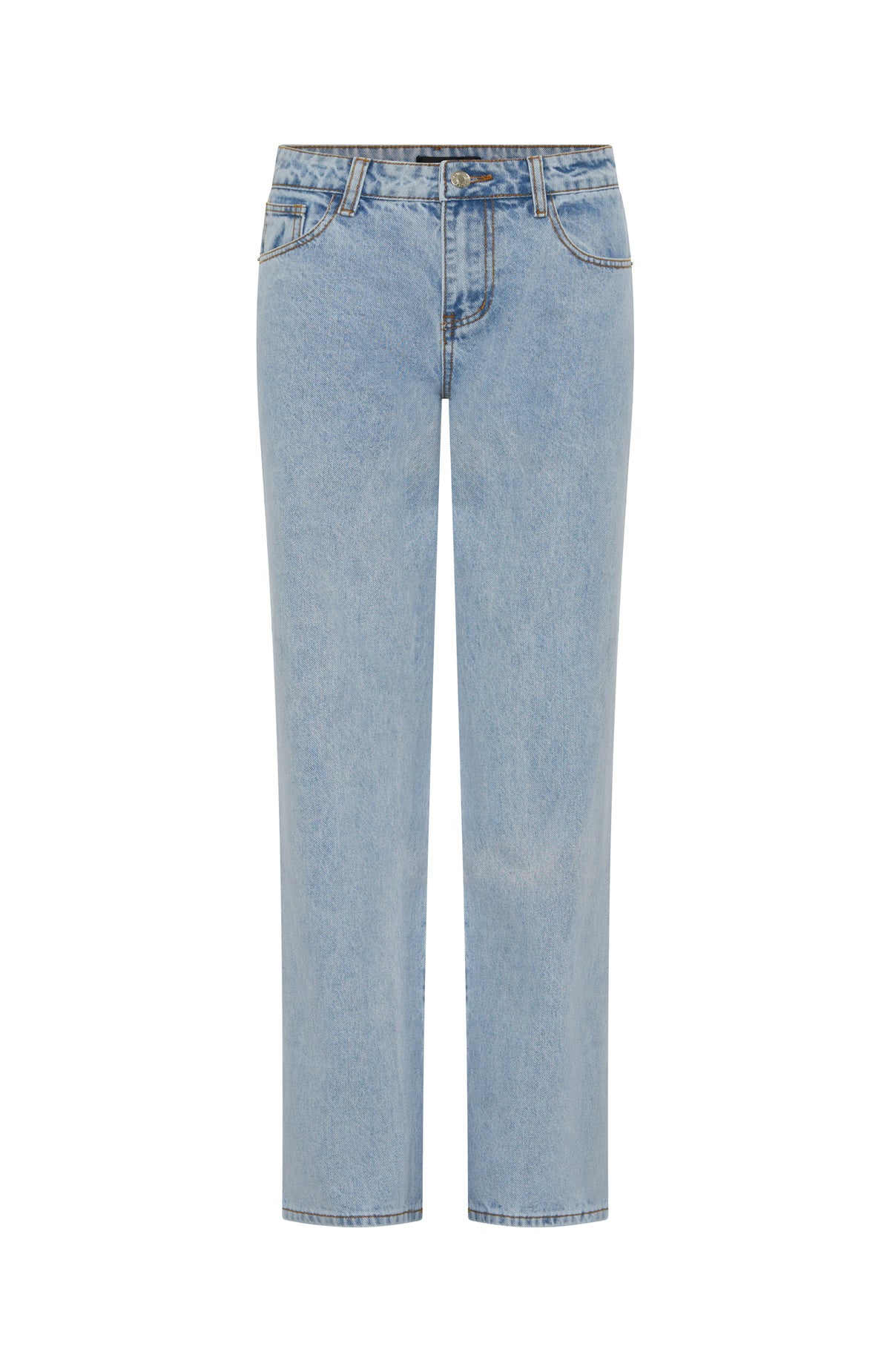 Zara Mid Rise Straight Leg Jeans Light Blue | White Fox