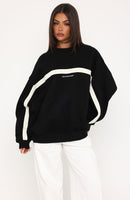 Take Another Chance Oversized Drop Shoulder Sweater Black