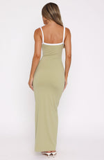 Just Stay Calm Maxi Dress Matcha