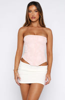 In The Mirror Strapless Bustier Dusty Pink