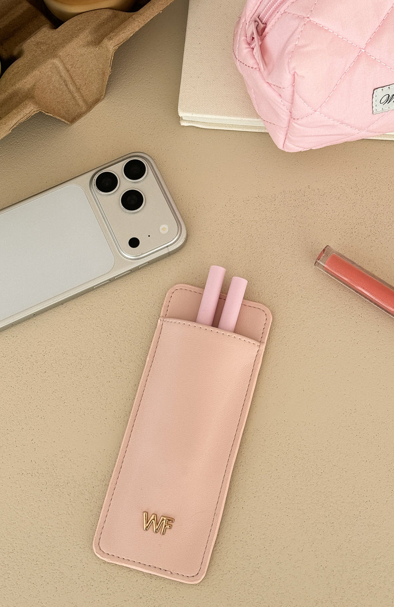 Alessia Lip Liner Case & Mirror Baby Pink