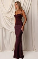 Forever Starts Now Maxi Skirt Dark Cherry