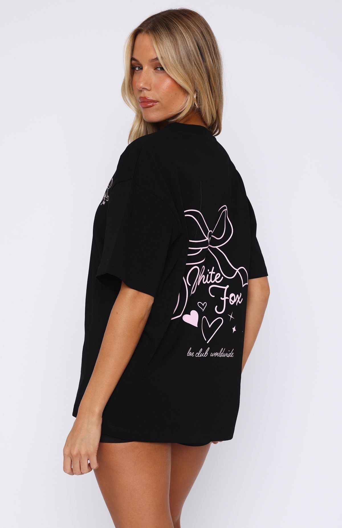 Love You Forever Oversized Tee Black | White Fox Boutique US